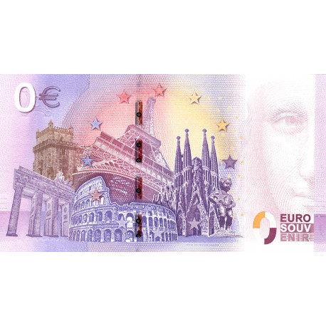 7 Pièces/ensemble Feuille D'or Billet De Banque Commémoratif Euro