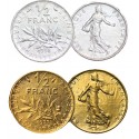 Pièce 1/2 Francs  la Semeuse + dorée à l'or fin 24 carats