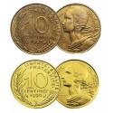 Pièce de 10 centimes la Marianne + dorée à l'or fin 24 carats