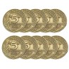 LOT DE 10 PIECES - 5 Centimes Marianne