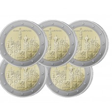 Lot x5 Lituanie 2020 - 2 euro commémorative Colline des Croix