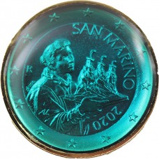 Saint Marin 2020 - dorée OR fin 24 carats Saphir
