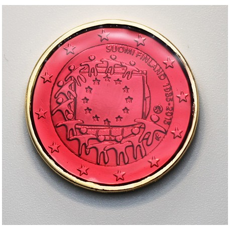 Finlande 2015 drapeau - dorée OR fin 24 carats Rubis