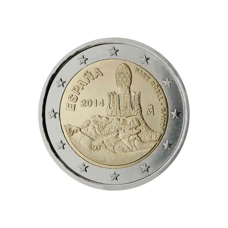 Pièce 2 Euro Espagne 2014 Parc Güell Valeur