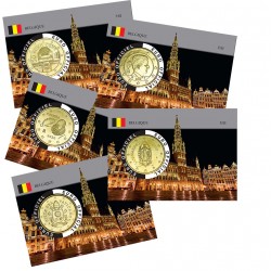 Collection complète 5 coincards- Capitale Européenne - La Grande Place