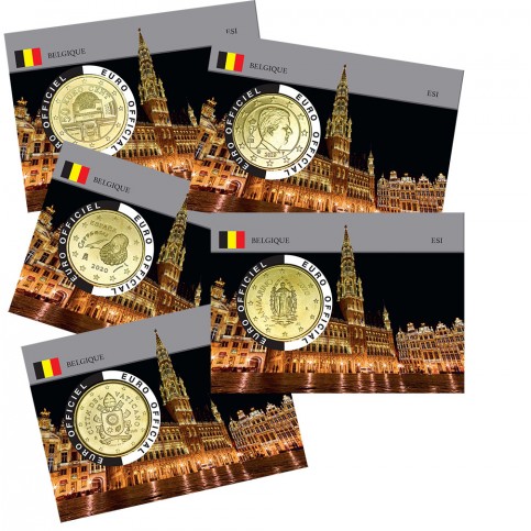 Lot de 5 coincards- Capitale Européenne - La Grande Place