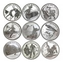 Série complète 9 monnaies argent - Albertville JO 1992