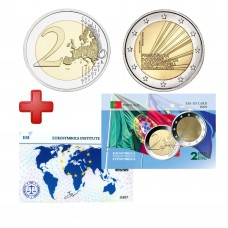 2 euros Portugal 2021 Présidence + carte commémorative