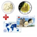 2 euros Allemagne 2021 Sachsen + carte commémorative