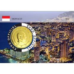 Monaco Albert de Monaco Coincard dorée - Vue de la Principauté