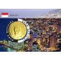 Monaco 2020 Albert de Monaco Coincard dorée - Vue Principauté