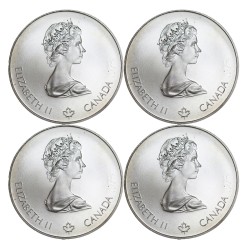 Canada 4 Monnaies Argents - Jeux Olympiques 1976