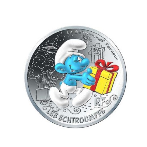 10 Euros Argent Colorise Schtroumpf 10 Euros Argent Colorise Schtroumpf