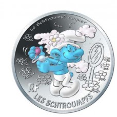 France 2020 - Schtroumpf coquet - 10 euros argent