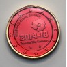 Belgique 2014 - dorée OR fin 24 carats rubis précieuse Belgique 2014 - dorée OR fin 24 carats rubis précieuse