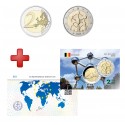 2 euros Belgique 2006 Atomium + carte commémorative