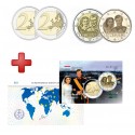 Luxembourg 2021 - 2 euros commémorative mariage 2 versions+carte commémorative