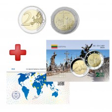 2 euros Lituanie 2020 Colline des croix + carte commémorative