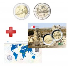 2 euros Malte 2020 Skorba + carte commémorative