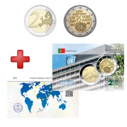 2 euros Portugal 2020 ONU + carte commémorative