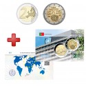 2 euros Portugal 2020 ONU + carte commémorative