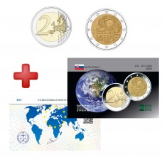 2 euros Slovaquie 2020 OECD + carte commémorative