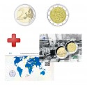 2 euros Finlande 2021 Journalisme + carte commémorative