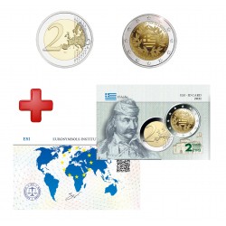 2 euros Grece 2021 Révolution + carte commémorative