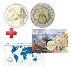 2 euros  Vatican 2004 Basilique  + carte commémorative