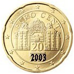 Autriche 20 Cents  2003