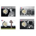 France 2008 DeGaulle - Lot de 4 coincards Présidence