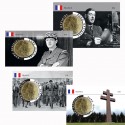 France 2013 Traité de l'Elysé - Lot de 4 coincards Charles de Gaulle