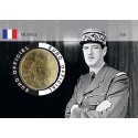 France 2021 50 centimes - coincard Charles de Gaulle-Croix de Lorraine