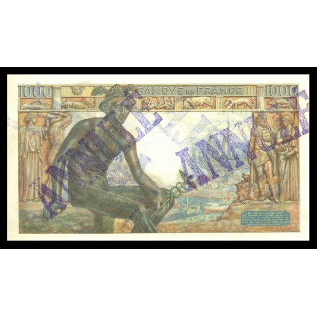 1000 Francs - Demeter Annulé - 1942-1943 - Belle qualité
