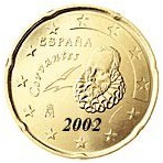 Espagne 20 Cents  2002