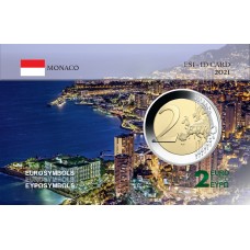 Monaco 2021 Vue aérienne - Carte commémorative
