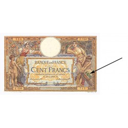 100 Francs - Luc Olivier Merson - Caissier Principal  avec  L.O.M. - 1908-1909 - Belle qualité