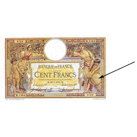 100 Francs - Luc Olivier Merson - Caissier Principal sans L.O.M. - 1909-1923 - Belle qualité