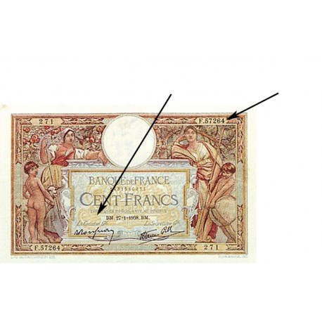 100 Francs - Luc Olivier Merson - Caissier General - 1937-1939 - Qualité courante