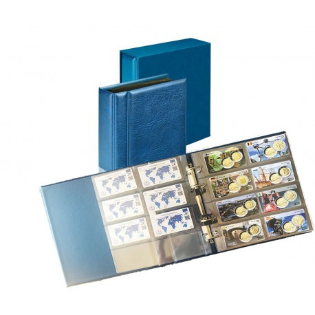 classeur cartes commémoratives + 10 feuilles