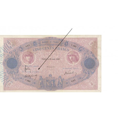 500 Francs - Bleu et Rose - Caissier Principal - 1888-1937 - Belle qualité