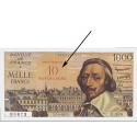 10 NF sur 1000 F - Richelieu - surcharge - 1957 - Qualité courante