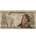 100 NF sur 10000 Francs - Bonaparte - surcharge - 1958-1959 - Qualité courante