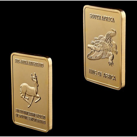 Crocodile - Lingot doré or 24 carats