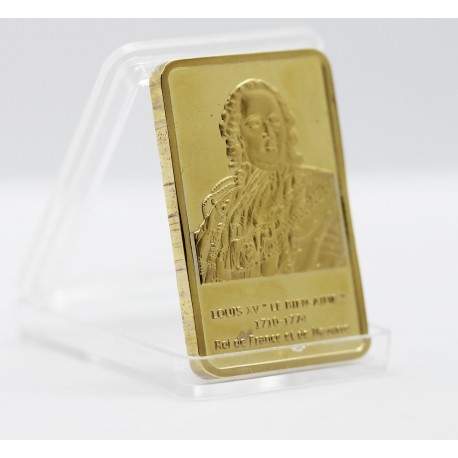 Louis XV - Lingot doré or 24 carats