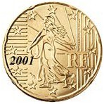 France 20 Cents  2001