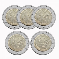 Lot de 5 pièces Estonie 2021 - 2 euro commémorative Peuples Ougrien