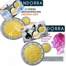Lot de 2 pièces Andorre 2020 - 2 euro commémorative