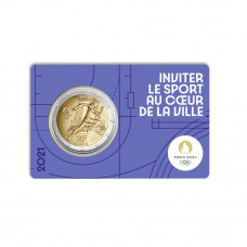 France 2021 - 2 euro commémorative -  coincard "Violette" "PARIS 2024"
