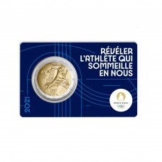 France 2021 - 2 euro commémorative -  coincard "Bleue" "PARIS 2024"